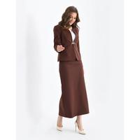 Pencil Skirt Suit Brown