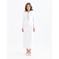 Pencil Skirt Suit White