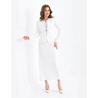 Pencil Skirt Suit White