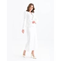 Pencil Skirt Suit White