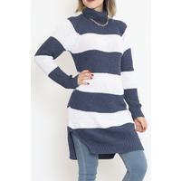 Thick Striped Thessaloniki Sweater Indigo - 15159.1319.