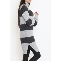 Thick Striped Thessaloniki Sweater Gray - 15159.1319.