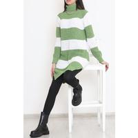 Thick Striped Thessaloniki Sweater Grassgreen - 15159.1319.