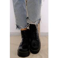 Thick Sole Boots Black Patent Leather - 10159.264.