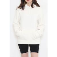 Kanguru Cep Oversize Sweat Ekru - 3080.275.