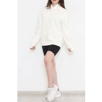 Kanguru Cep Oversize Sweat Ekru - 3080.275.