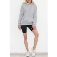 Kanguru Cep Oversize Sweat Gri - 3080.275.