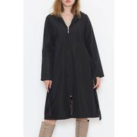 Black trench coat with leopard print and hood - 11611.683.