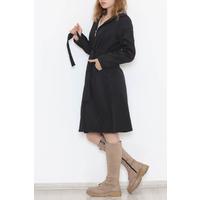 Black trench coat with leopard print and hood - 11611.683.