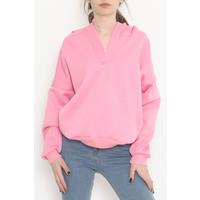 Kapşonlu 3 İplik Sweat Pembe - 11811.5238.