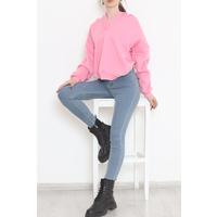 Kapşonlu 3 İplik Sweat Pembe - 11811.5238.