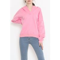 Kapşonlu 3 İplik Sweat Pembe - 11811.5238.