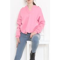 Kapşonlu 3 İplik Sweat Pembe - 11811.5238.