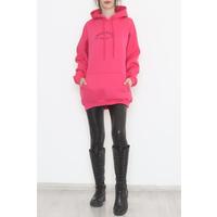 Kapşonlu Baskılı Sweat Pembe - 1253.105.