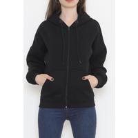 Kapşonlu Oversize Sweat Siyah - 12357.053.