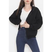 Kapşonlu Oversize Sweat Siyah - 12357.053.