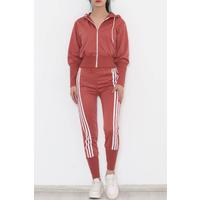 Hooded Zipper Suit Rose Dried - 007.5238.