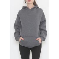 Kapşonlu Sweat Füme - 12531.1554.