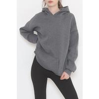 Kapşonlu Sweat Füme - 12531.1554.