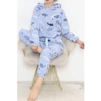 Hooded Fleece Suit Baby Blue - 344.1287.