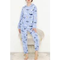 Hooded Fleece Suit Baby Blue - 344.1287.