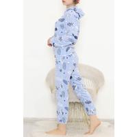 Hooded Fleece Suit Baby Blue - 344.1287.