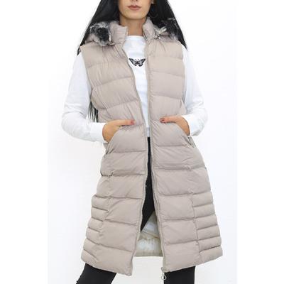 Hooded Puffer Vest Mink - 1358.1174.