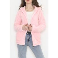 Hooded Plush Coat Light Powder - 10248.107.