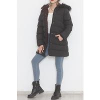 Furry Hooded Coat Black3 - 1753.1555.