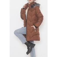 Furry Hooded Coat Brown - 6114.1555.