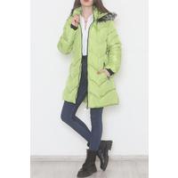 Furry Hooded Coat Lightgreen - 6114.1555.