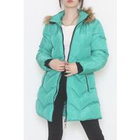 Furry Hooded Coat Green - 6114.1555.