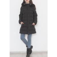 Furry Hooded Coat Black1 - 1753.1555.