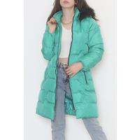 Furry Hooded Coat Green - 2751.1555.