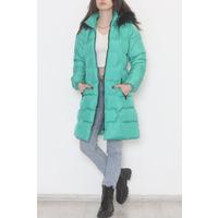 Furry Hooded Coat Green - 2751.1555.