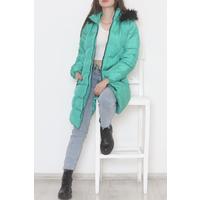 Furry Hooded Coat Green - 2751.1555.