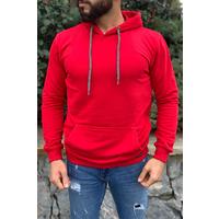 Kapüşonlu Sweatshirt KIRMIZI