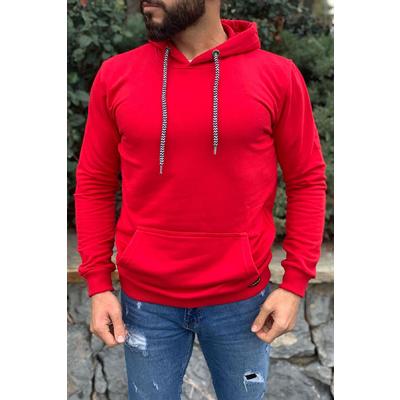 Kapüşonlu Sweatshirt KIRMIZI