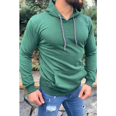 Kapüşonlu Sweatshirt YESIL