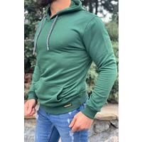 Kapüşonlu Sweatshirt YESIL