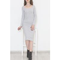 Square Neck Dress Gray - 11764.1567.