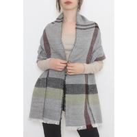 Stamp Shawl Greyblack - 10372.750.