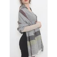 Stamp Shawl Greyblack - 10372.750.