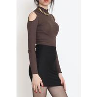 Camisole Shoulder Detailed Blouse Light Brown - 15150.1567.