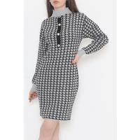 Houndstooth Dress Greyblack - 12414.701.