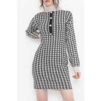 Houndstooth Dress Creamblack - 12414.701.