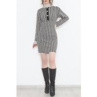 Houndstooth Dress Creamblack - 12414.701.