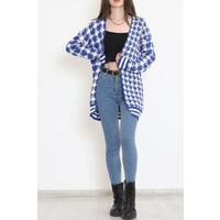 Houndstooth Pique тоқылған кардиган сақтары - 15166.1319.