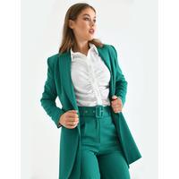 Belted Double Cover Suit Green