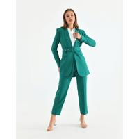 Belted Double Cover Suit Green